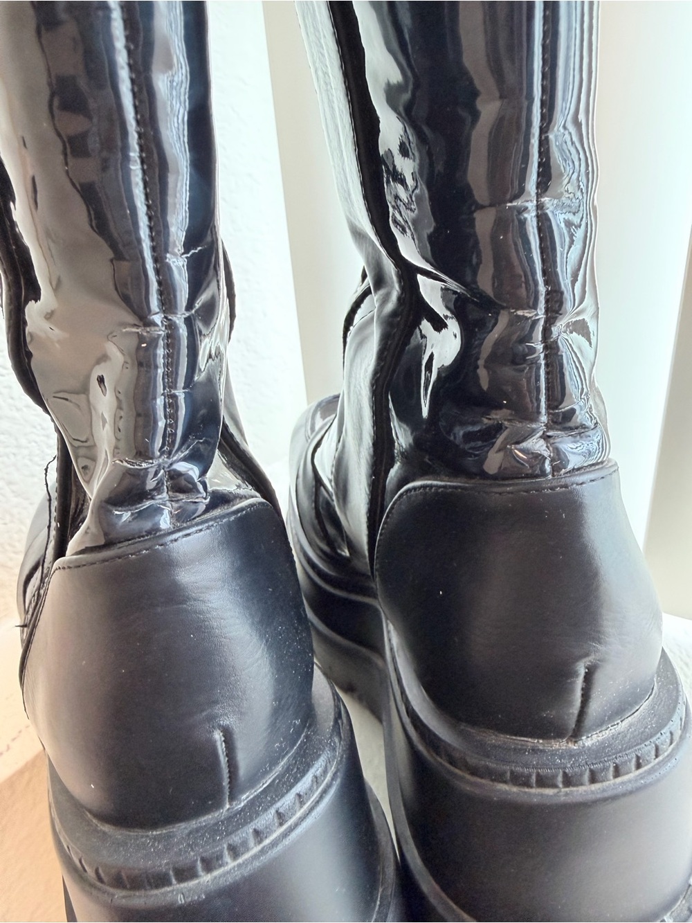 PRE-LOVED LASR Nightshade Hi Platform Boots BLK/8 -SH012 - Picture 6 of 7